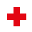 Ansicht eines Roten Kreuzes als Symbol für Notfalldienste